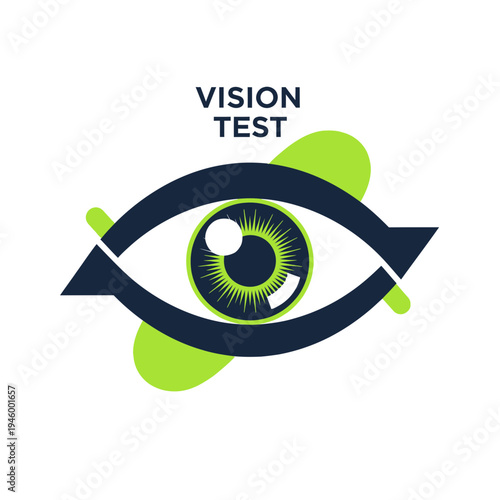 Innovative Visual Acuity Test Concept Featuring Eye Graphic and Sleek Design for Eye Care