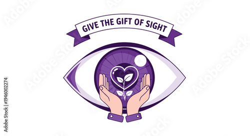 Inspiring Donation Concept For Vision Care Depicted With Symbolism And Compassion