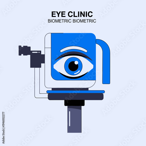 Innovative Ophthalmic Diagnostic Device: Futuristic Eye Clinic Technology and Visual Examination
