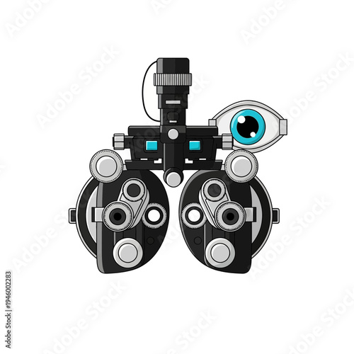 Innovative Ophthalmic Diagnostic Equipment Depicting Vision Care And Eye Health Assessment