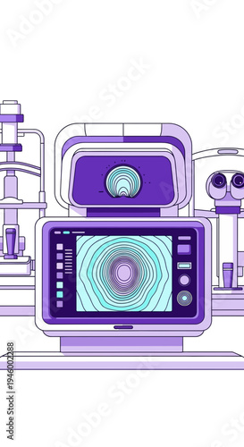 Innovative Ophthalmic Diagnostic Equipment Displaying Advanced Eye Examination Technology for