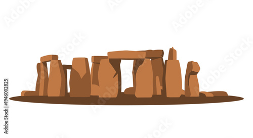 Stonehenge Ancient Monument Illustration