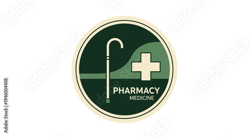 Medical Emblem Depicting Pharmacy, Health and Healthcare Services and Medicinal Assistance