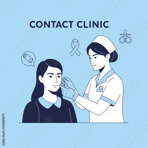 Medical Contact Lens Clinic: Nurse's Expertise Assisting Patient Vision Care and Eye Health