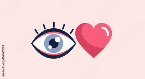 Loving Glance Abstract Visual Symbolizing Affectionate Connection And Emotional Resonance
