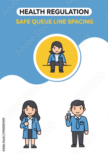 Maintaining Safe Queue Distances: A Visual Guide for Public Health Compliance and Awareness