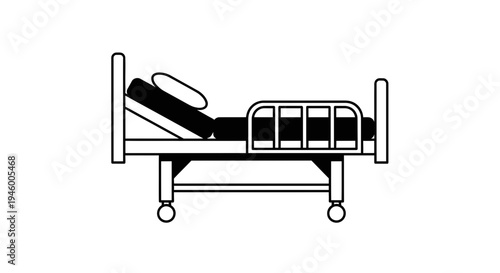 Medical Bed Depiction: A Symbol Of Rest, Recovery, And Healthcare Provision