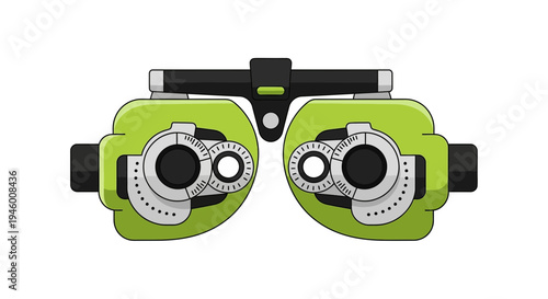 Medical Eye Examination Equipment Displayed on a White Background for Clarity