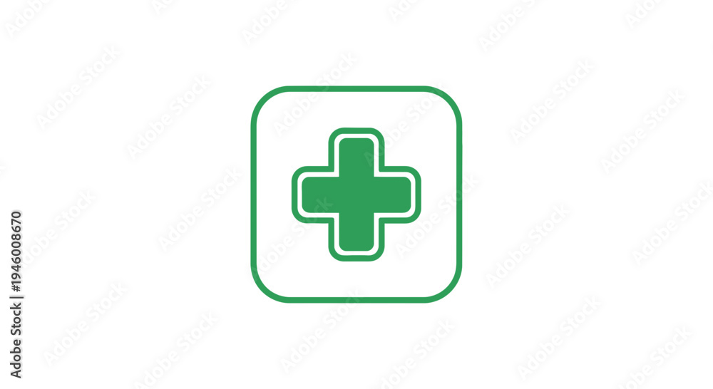 Fototapeta premium Medical Icon: Healthcare Symbol Representing First Aid and Emergency Assistance
