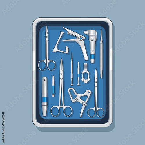 Medical Instrument Tray: A Comprehensive Collection of Surgical Tools for Healthcare Purposes