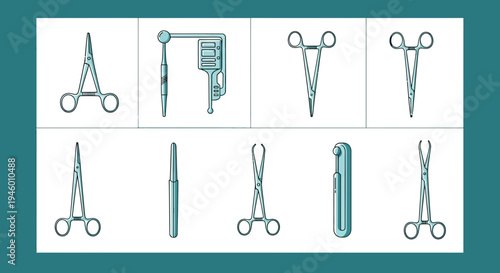 Medical Instrumentation and Tools Isolated on White, for Healthcare or Surgical Applications