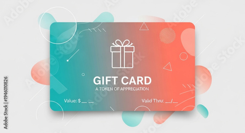 Gift Card with Abstract Design - A Versatile Present for Any Occasion.
