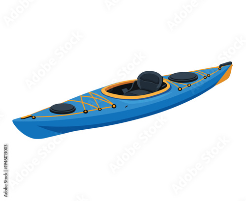 Simple Blue And Orange Single Person Kayak