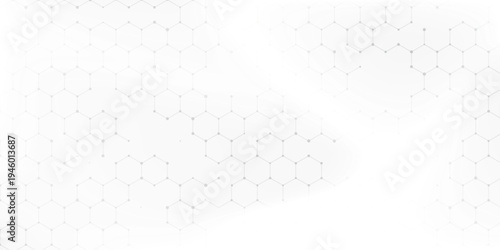 Abstract background of hexagons pattern and chemical engineering, genetic research, molecular structure. Vector illustration for innovation technology concept