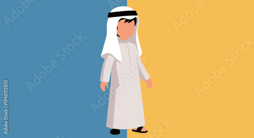 Man in white traditional robe.