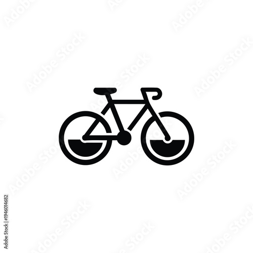 Bicycle transport black and white vector bicycle icon