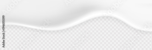 Liquid vector dripping vanilla ice cream texture. Glossy sugary flow drip, melting creamy surface.