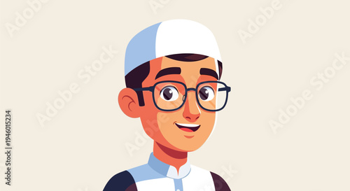 Young Man Wearing Glasses.