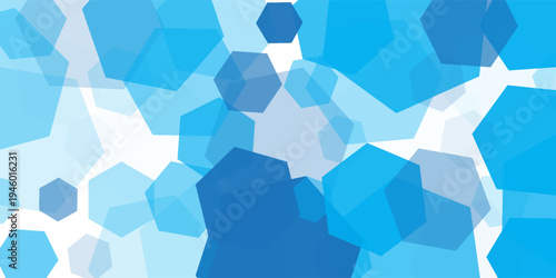 Simple pattern seamless blue hexagon honeycombs on a white background. Honey comb background pattern symbol art abstract simple