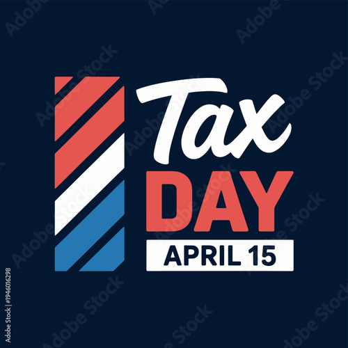 A graphic illustration of Tax Day on April 15