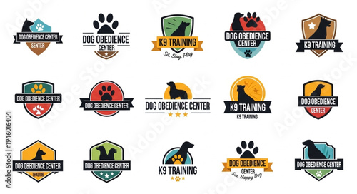 Collection of Dog Training and Pet Care Logo Designs.