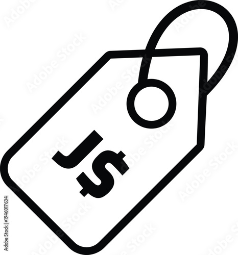 JavaScript programming tag icon with a loop