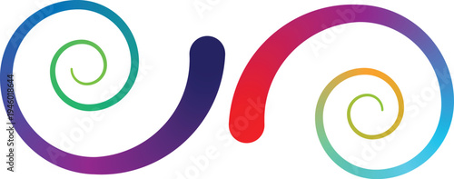 A colorful abstract design with swirling shapes