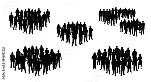 Silhouetted Crowds - A Collection of People in Shadow.