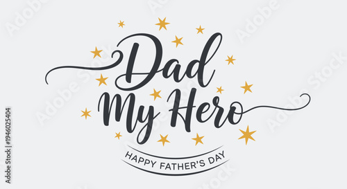 Father's Day greeting card vector illustration