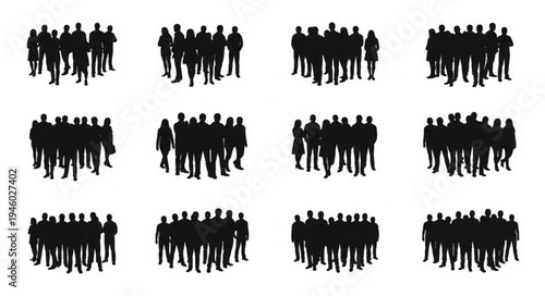 Silhouetted Crowds - A Collection of Anonymous Groups in Dark Form.