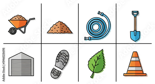 Essential gardening and construction tools for outdoor projects