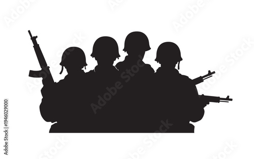 USA Firefighter Standing with Axe Silhouette Vector