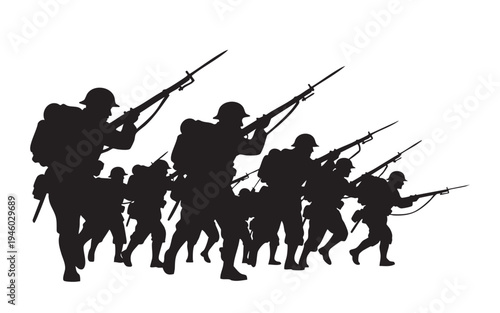 USA Firefighter Standing with Axe Silhouette Vector