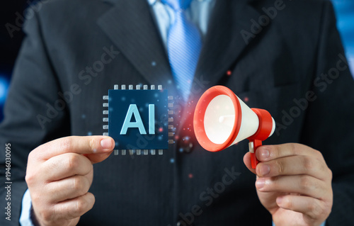 Billede på lærred Using AI technologies in propaganda and public awareness campaigns