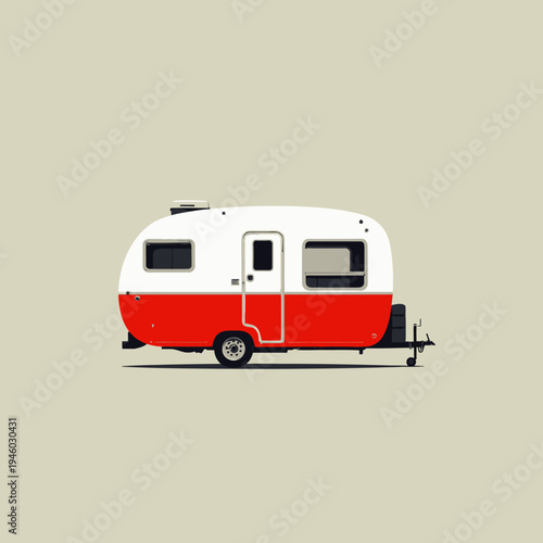 Compact and Stylish Two-Tone Red and White Travel Trailer for Adventurous Road Trips and Cozy Camping Getaways