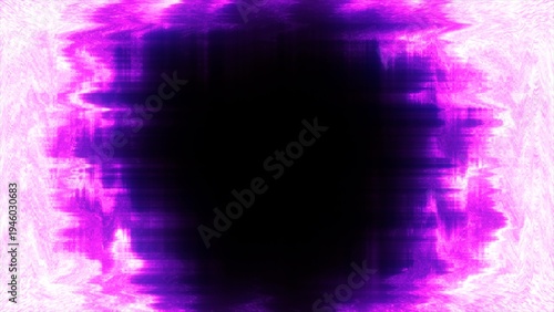 Foto Electric magenta portal with glitch-like streaks and distorted energy framing a