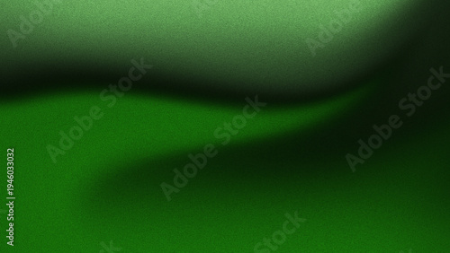 Vibrant Emerald and Moss Green Fluid Gradient with Heavy Digital ISO Noise; Abstract Organic Liquid Mesh Texture featuring Deep Volumetric Shadows for Eco-Tech Branding, Nature-Inspired UI, and Modern
