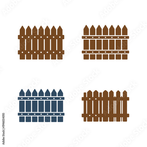 A collection of wooden and metal fence designs