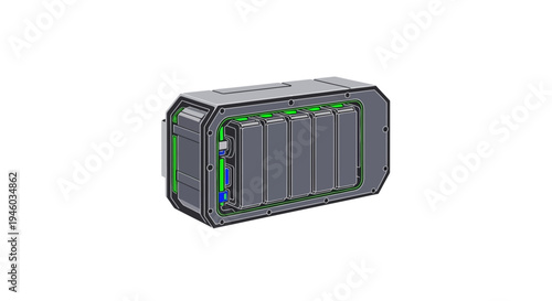 Modern Battery Pack, Energy Storage Unit, Rechargeable Power System