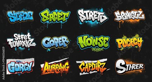 Graffiti Word Art Collection - Street Style Typography Designs.