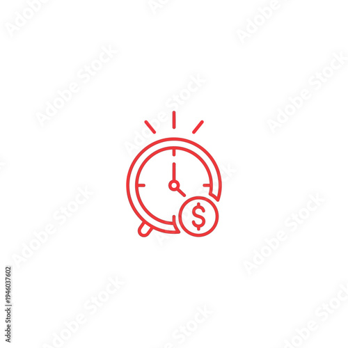 Time is money concept illustration with clock and dollar sign