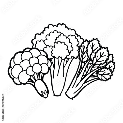 Broccoli cauliflower carrots healthy mix