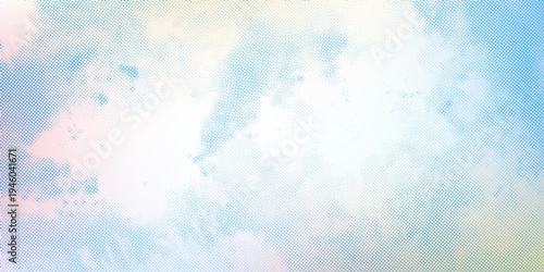 Light sky blue shades watercolor background. Aquarelle paint paper textured canvas for design with the sunlight passing, creating a miraculous abstract shape, illustrator.
