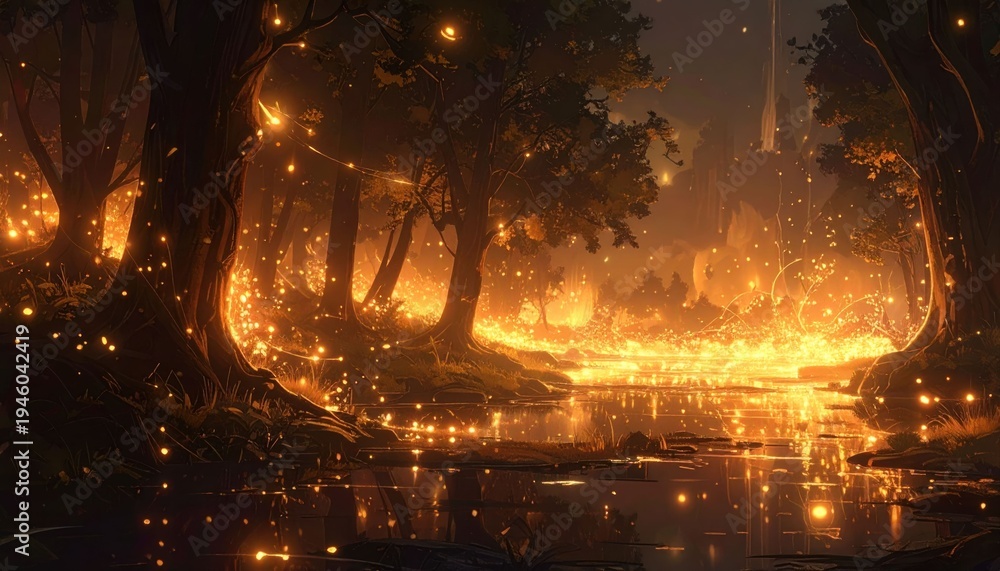 Obraz premium Forest lights