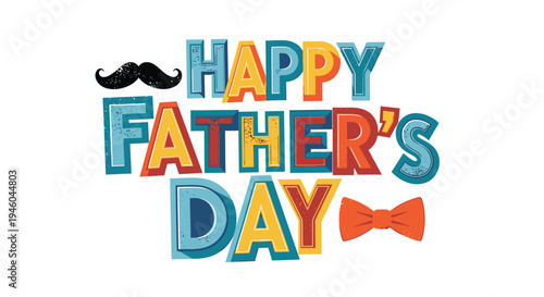 Happy Fathers Day vector greeting card