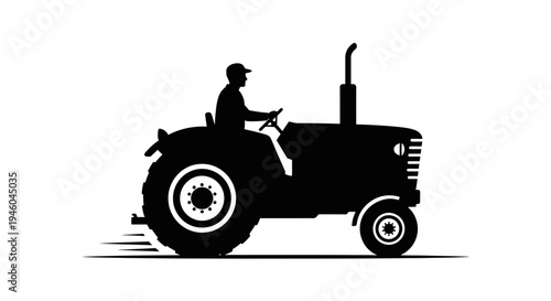 Man driving a tractor vehicle.