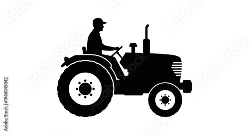 Man driving a tractor vehicle.