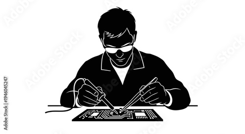 Man wearing sunglasses using laptop computer.