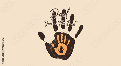 Handprint logo vector with 'Deal with the best' text