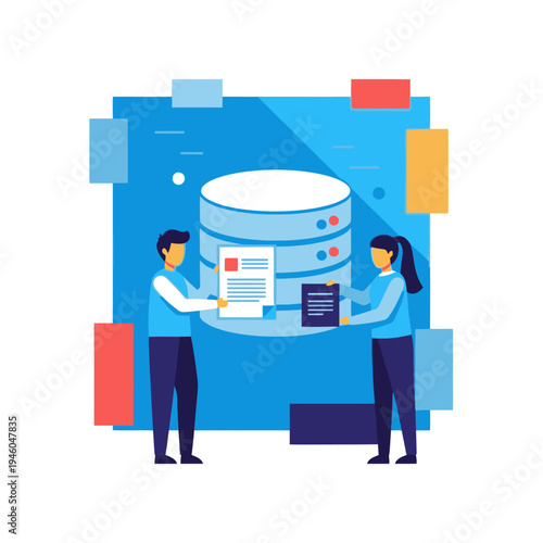 Data Analysis Team Working on Database Management and Information Systems